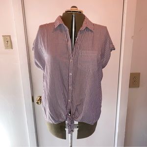 Purple Stripe Button Down